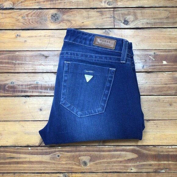 GUESS blue jeans skinny low rise stretchy soft denim size 27 - Picture 6 of 11